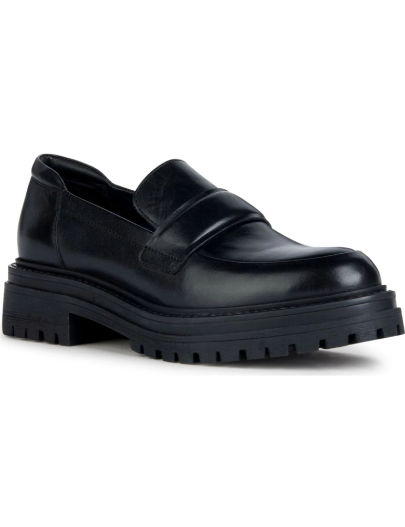 Geox - Geox Black Loafers Calçados Femininos