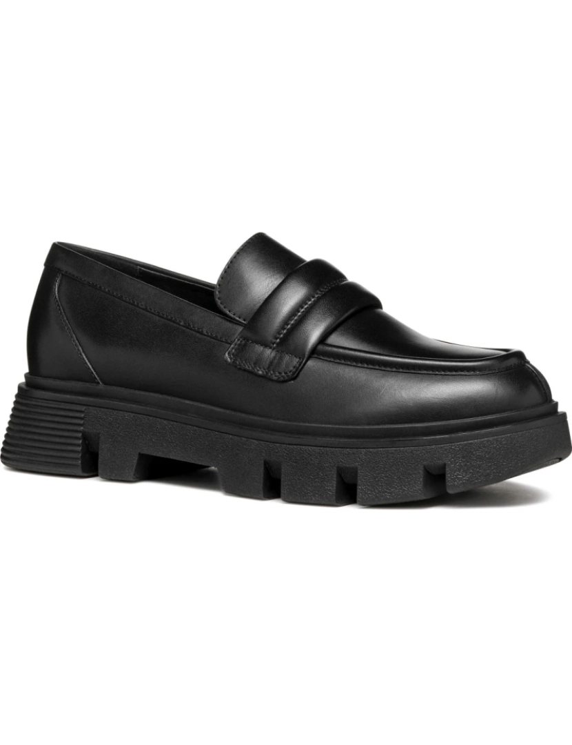 Geox - Geox Black Loafers Calçados Femininos