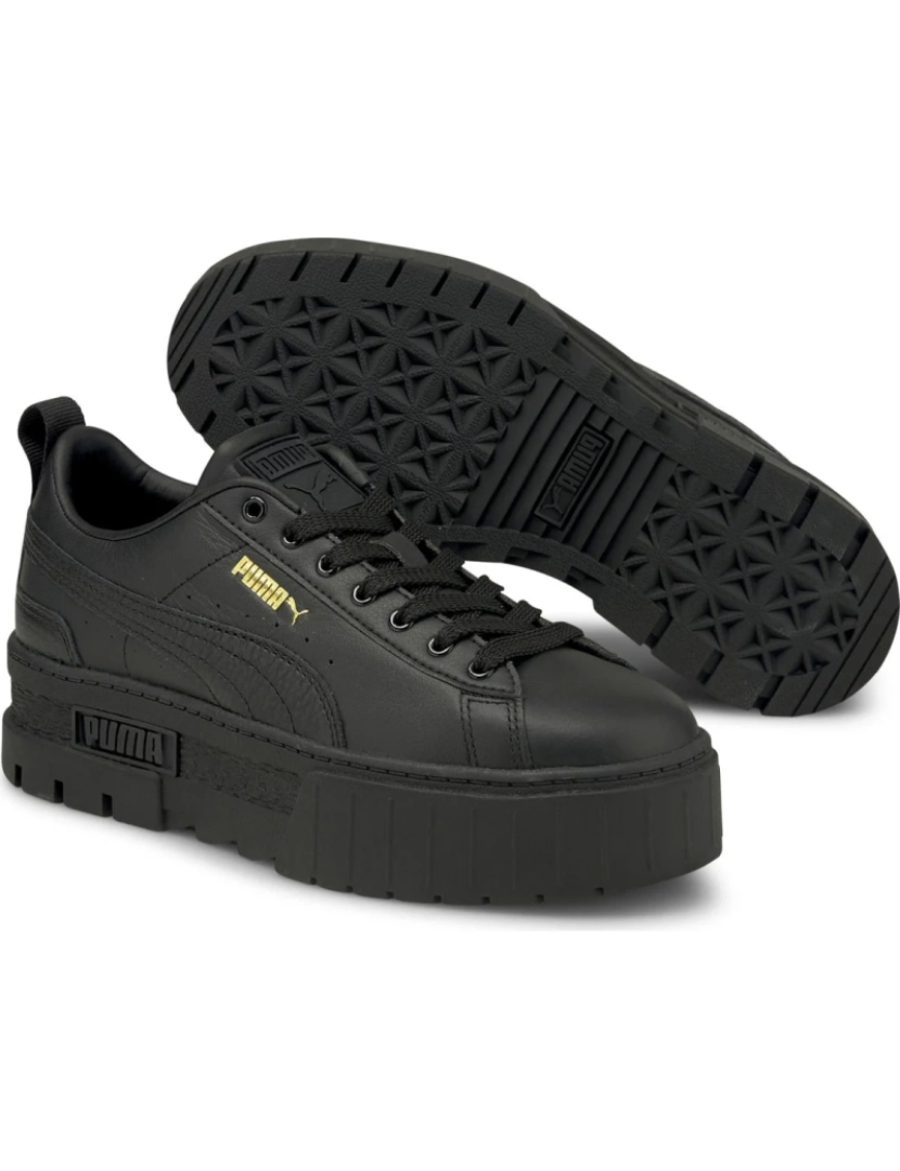 Puma - Puma preto treinadores sapatos femininos