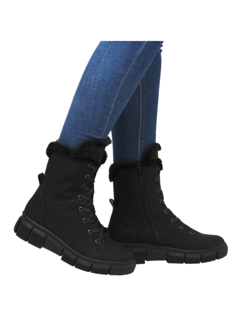 imagem de Rieker Preto Booties Calçados Femininos3