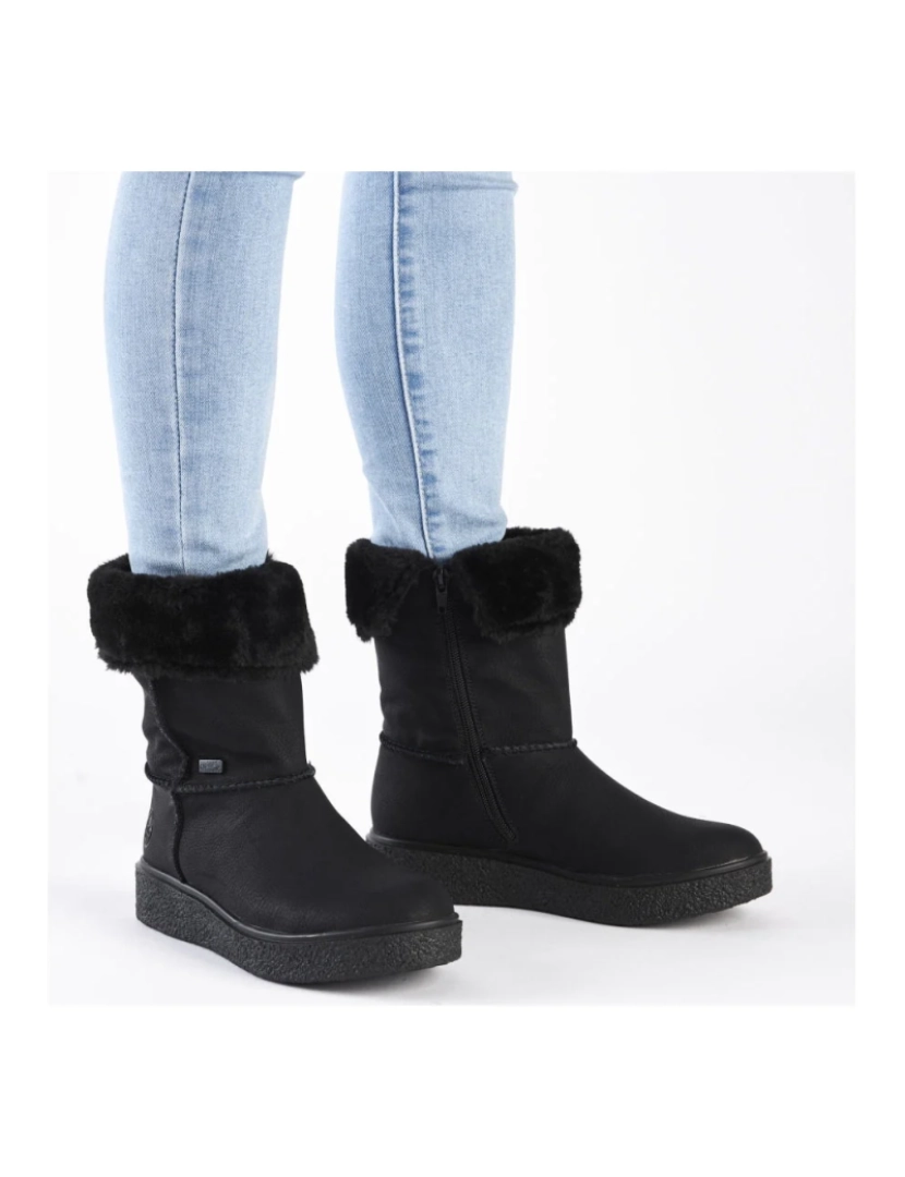 imagem de Rieker Preto Booties Calçados Femininos3