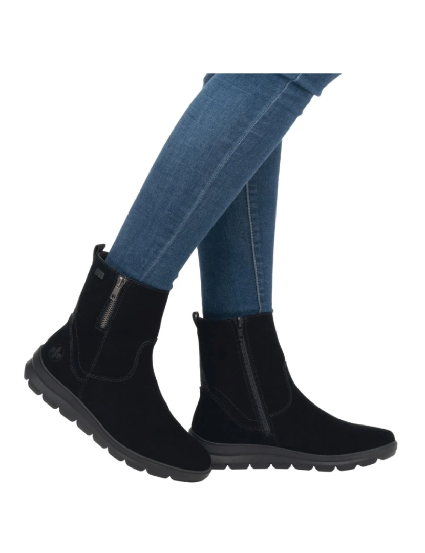 imagem de Rieker Preto Booties Calçados Femininos3