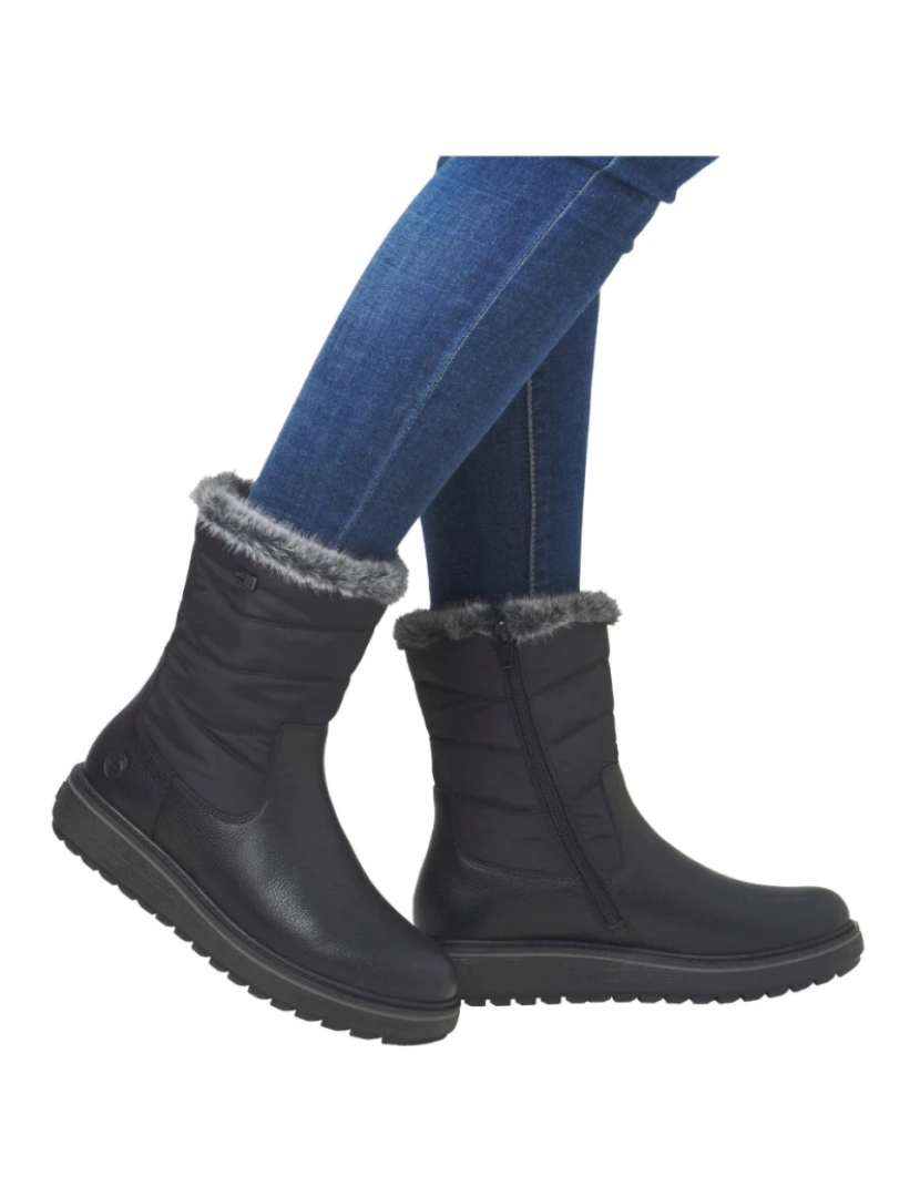 imagem de Remonte Preto Booties Calçados Femininos3