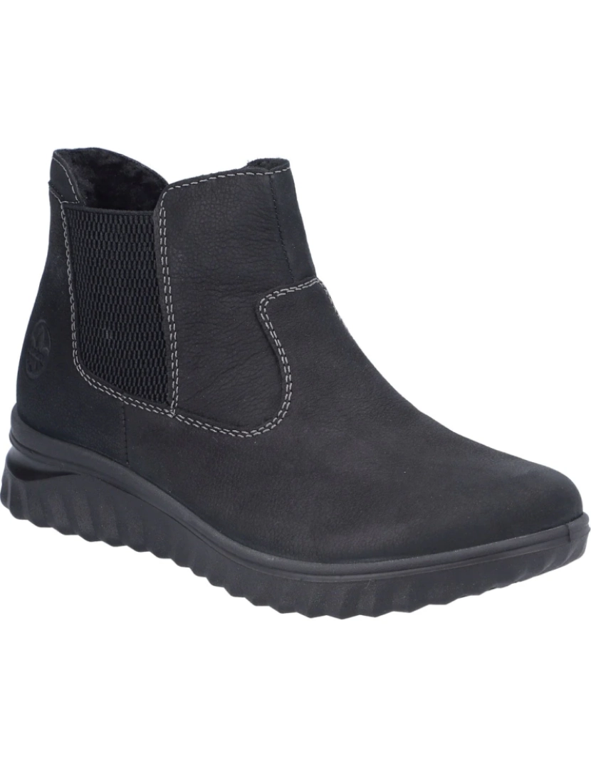 Rieker - Rieker Preto Booties Calçados Femininos