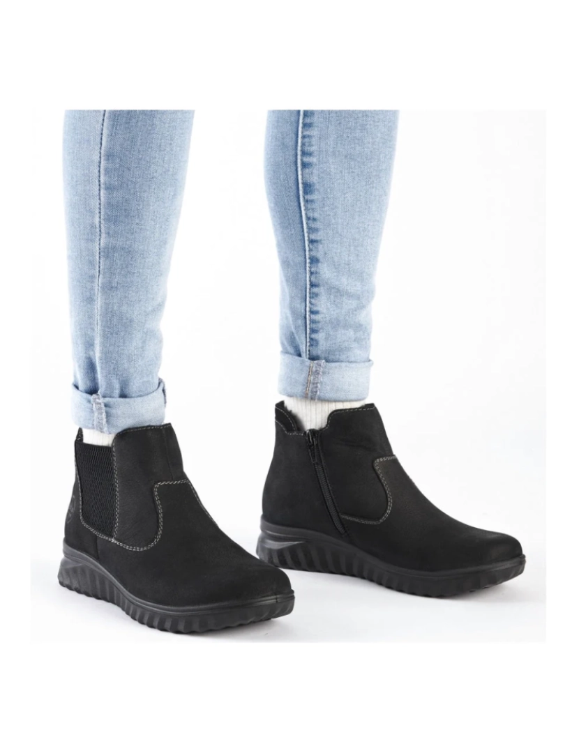 imagem de Rieker Preto Booties Calçados Femininos3