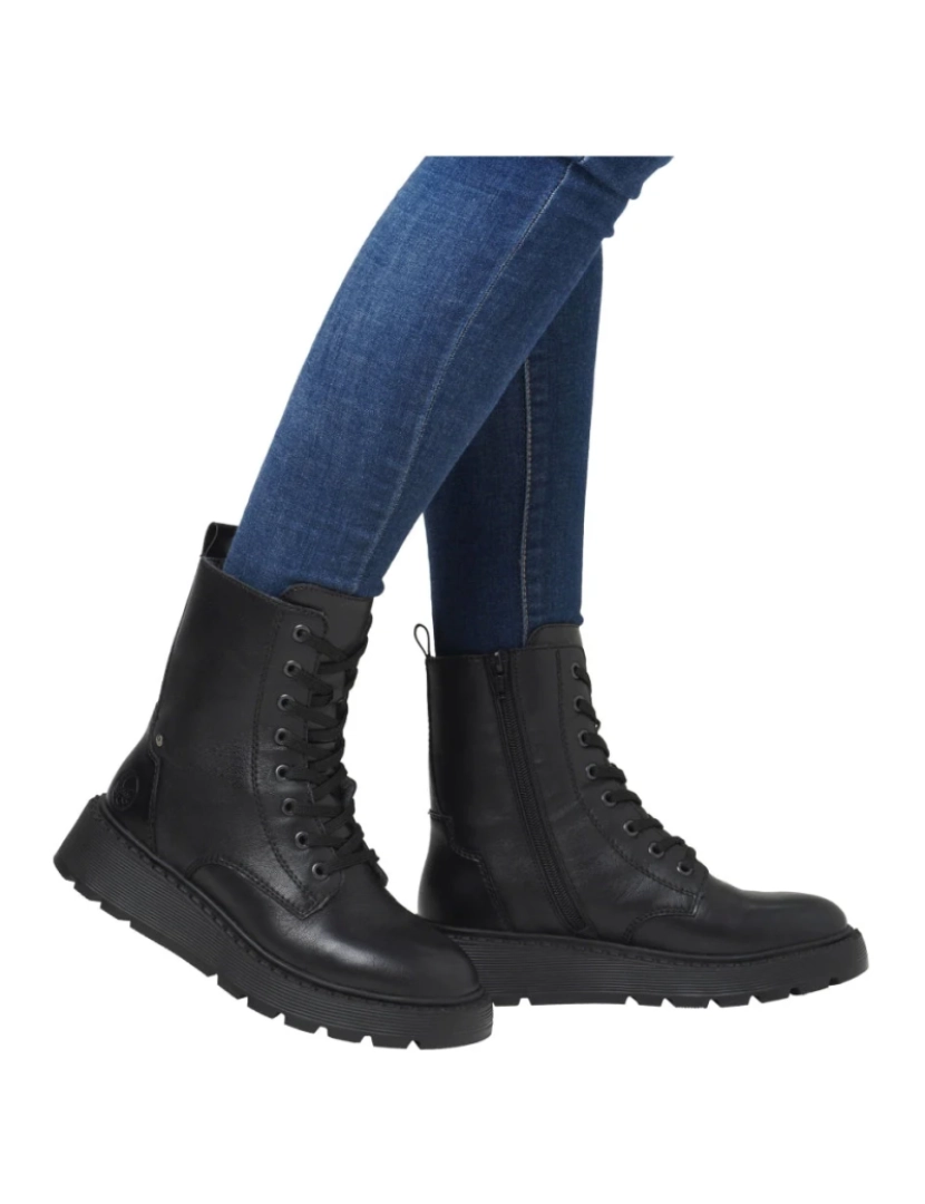 imagem de Rieker Preto Booties Calçados Femininos3