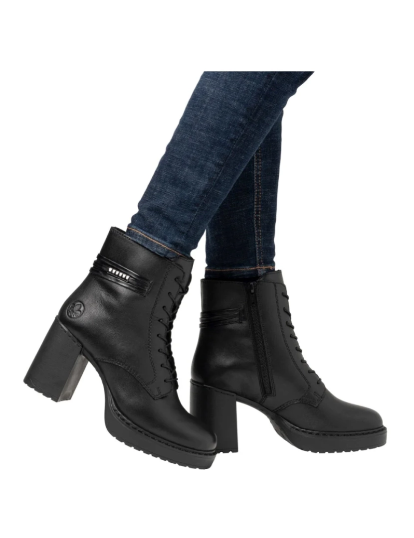 imagem de Rieker Preto Booties Calçados Femininos3