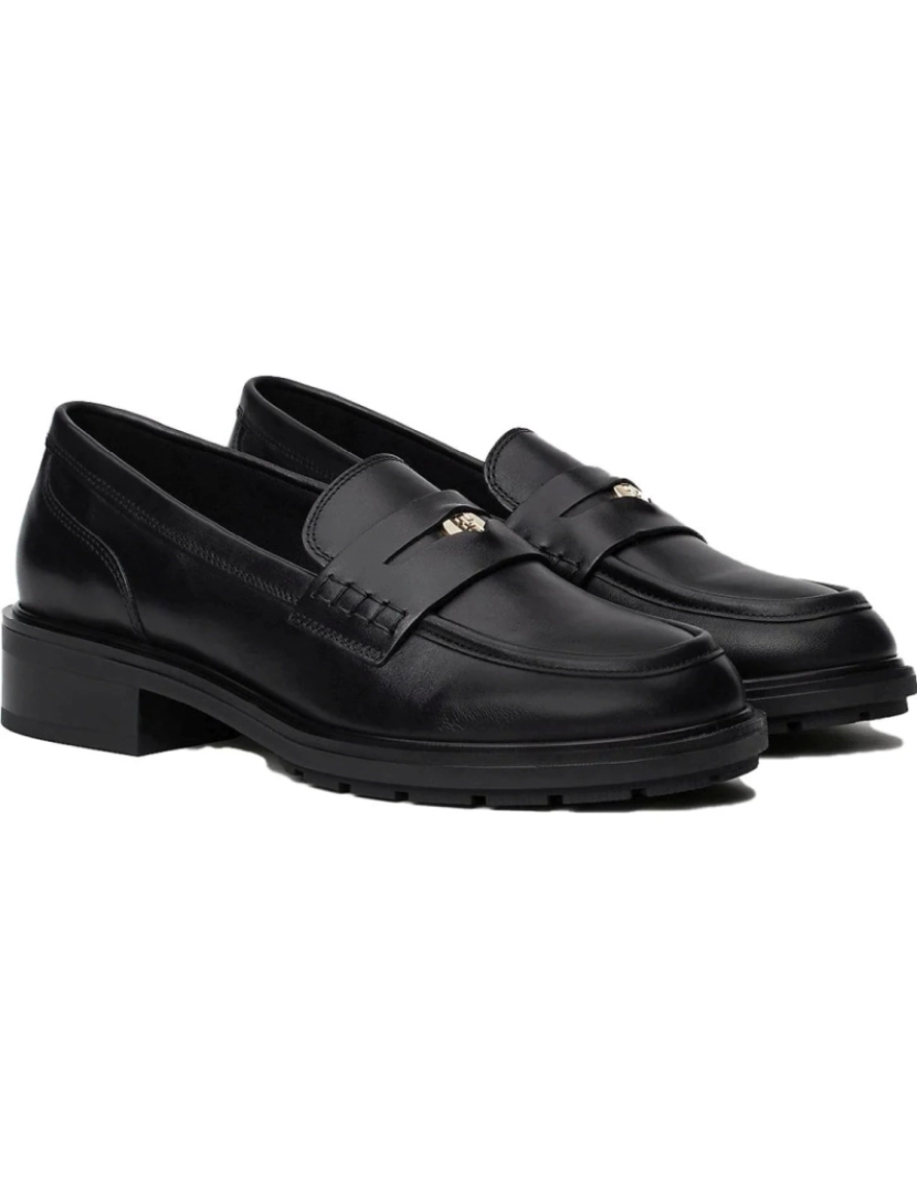 Tommy Hilfiger - Tommy Hilfiger Black Loafers sapatos femininos