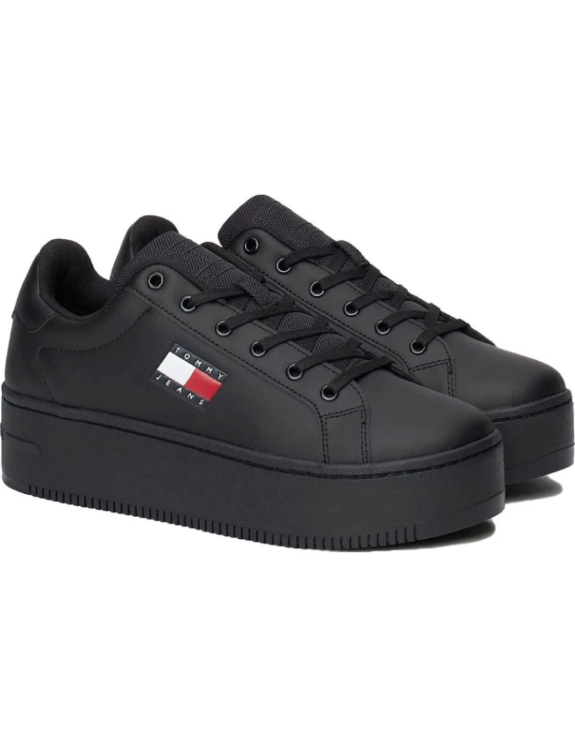 Tommy Jeans - Tommy Jeans preto treinadores sapatos femininos