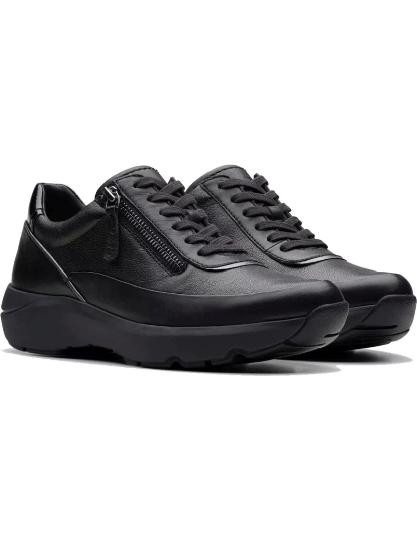 imagem de Clarks Preto Trainers sapatos femininos2