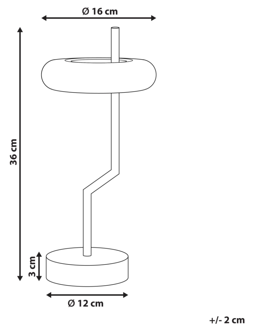 imagem de Candeeiro de mesa em alumínio branco sem fios para interiores e exteriores formato anel estilo moderno2