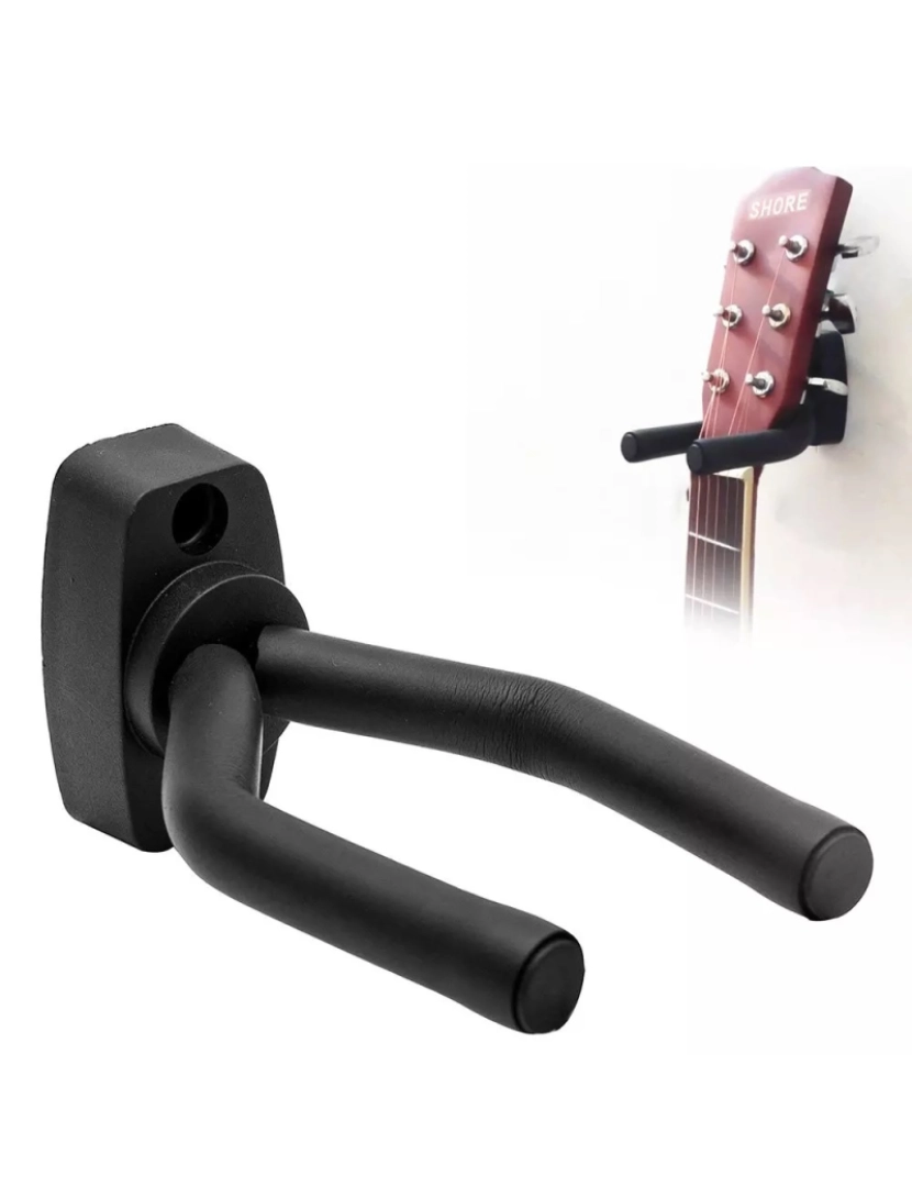 imagem de Cabide de guitarra universal preto   1 pacote3