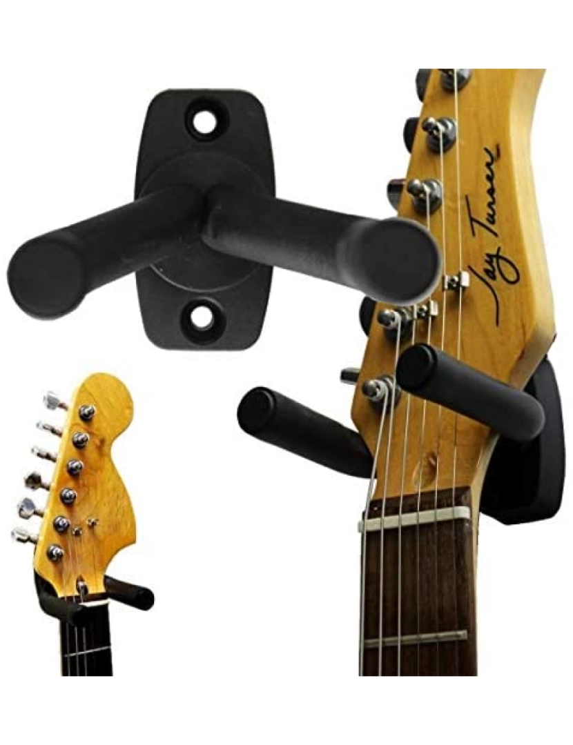 imagem de Cabide de guitarra universal preto   1 pacote4