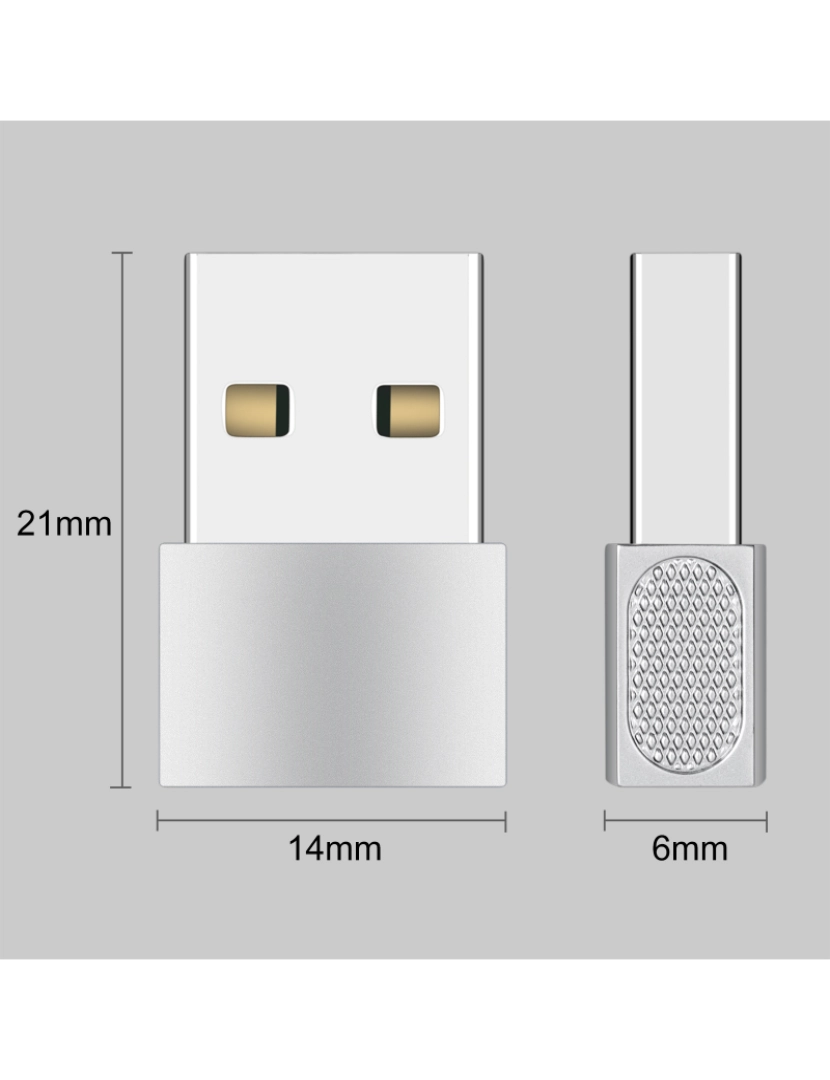 imagem de Adaptador USB-C para USB Silver8