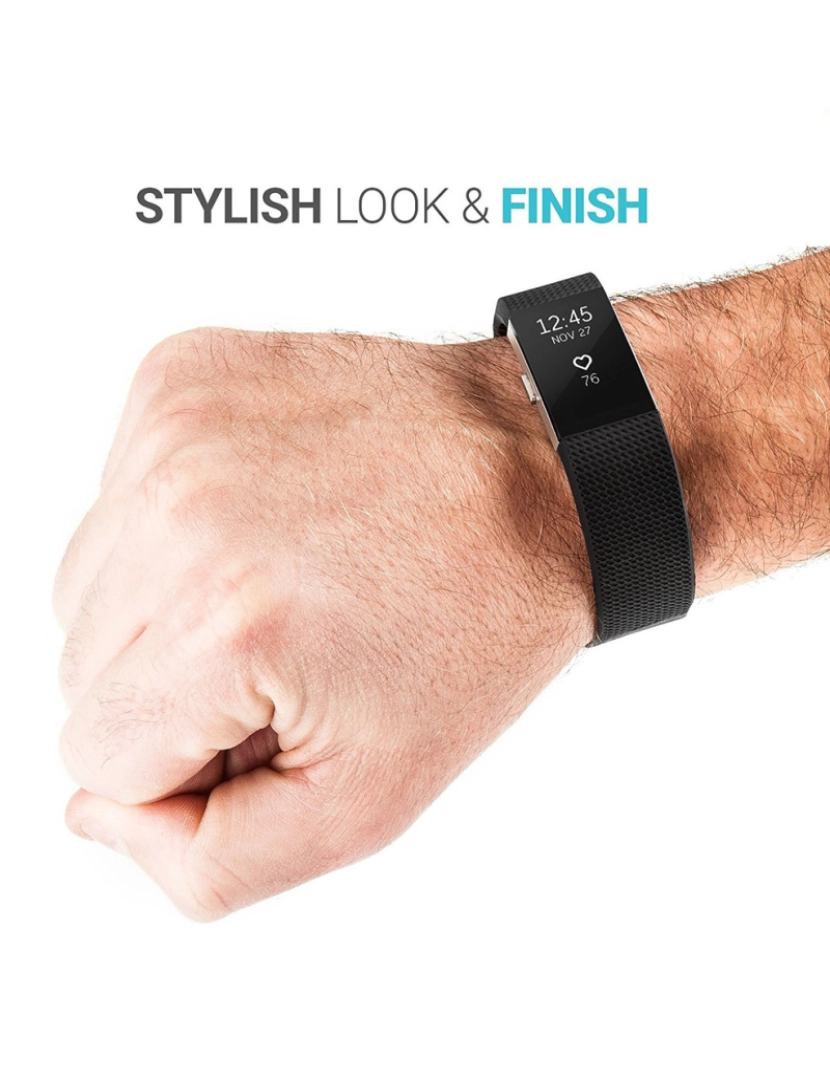 imagem de Pulseira Fitbit Charge 2 preta (S)  S6