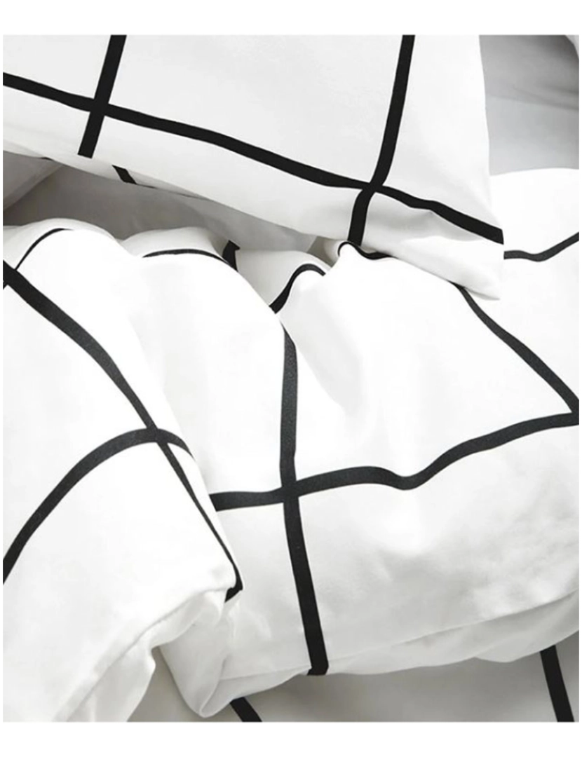 Mila Home - Conjunto Roupa Cama Casal Square Branco