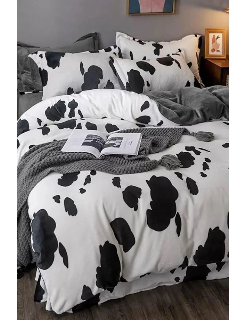 Mila Home - Conjunto Roupa Cama Solteiro Dalmatian Cinzento