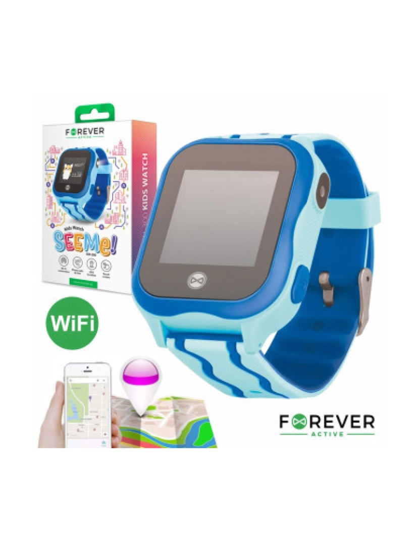 Forever - Smartwatch Gps Gprs Wifi Sim Criança Azul FOREVER           