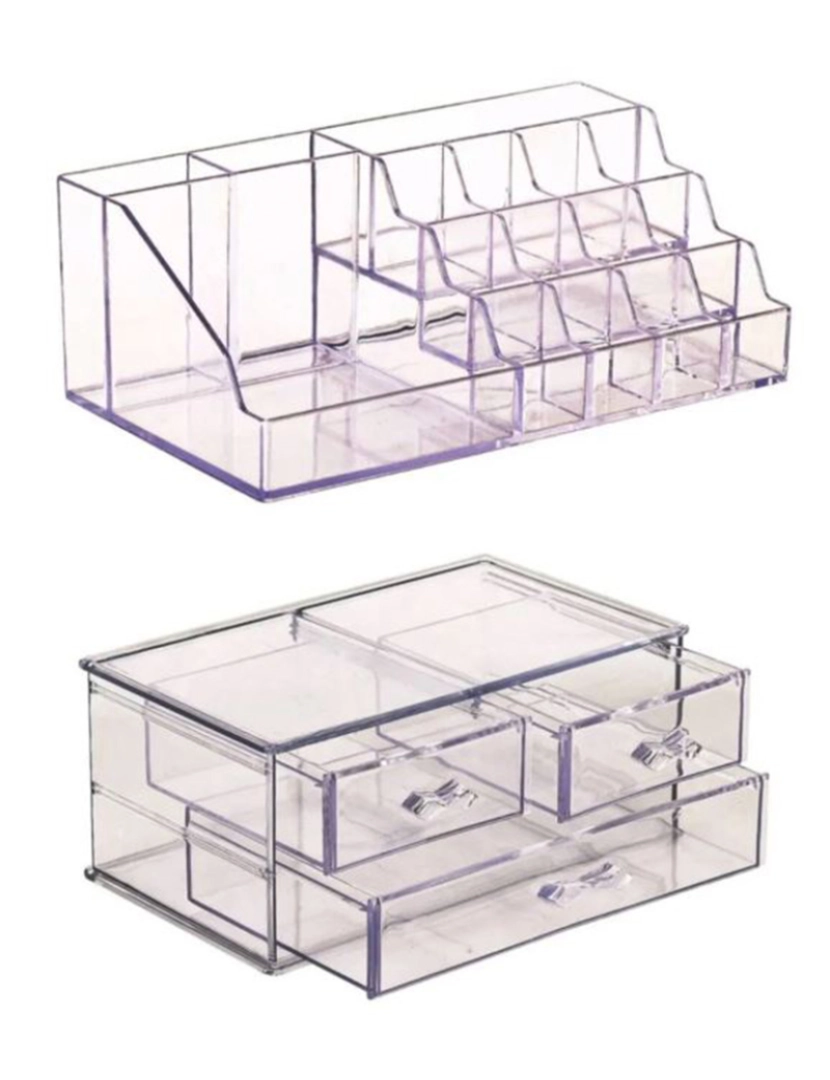 Mila Home - Conjunto organizador de maquiagem com 3 gavetas