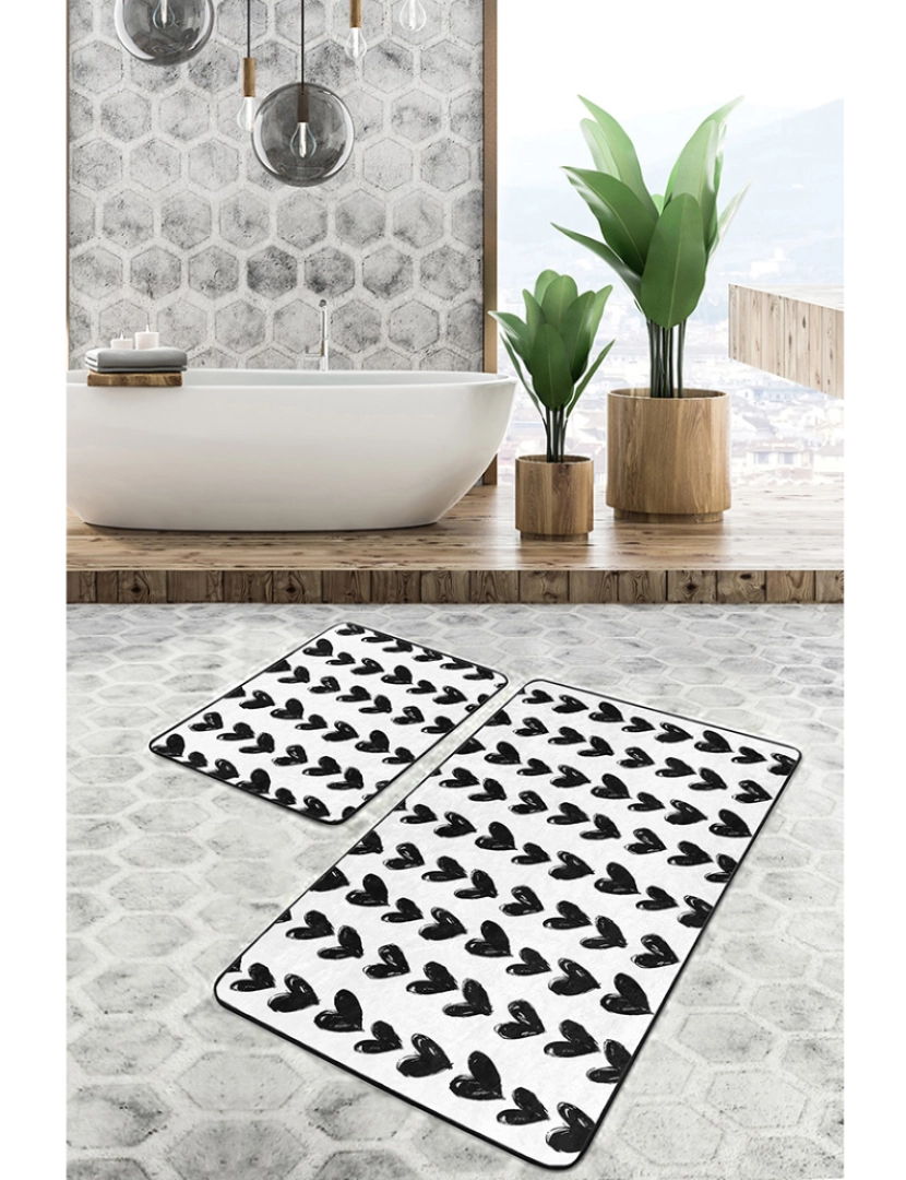 Mila Home - Conjunto de dois tapetes de banho BPS55