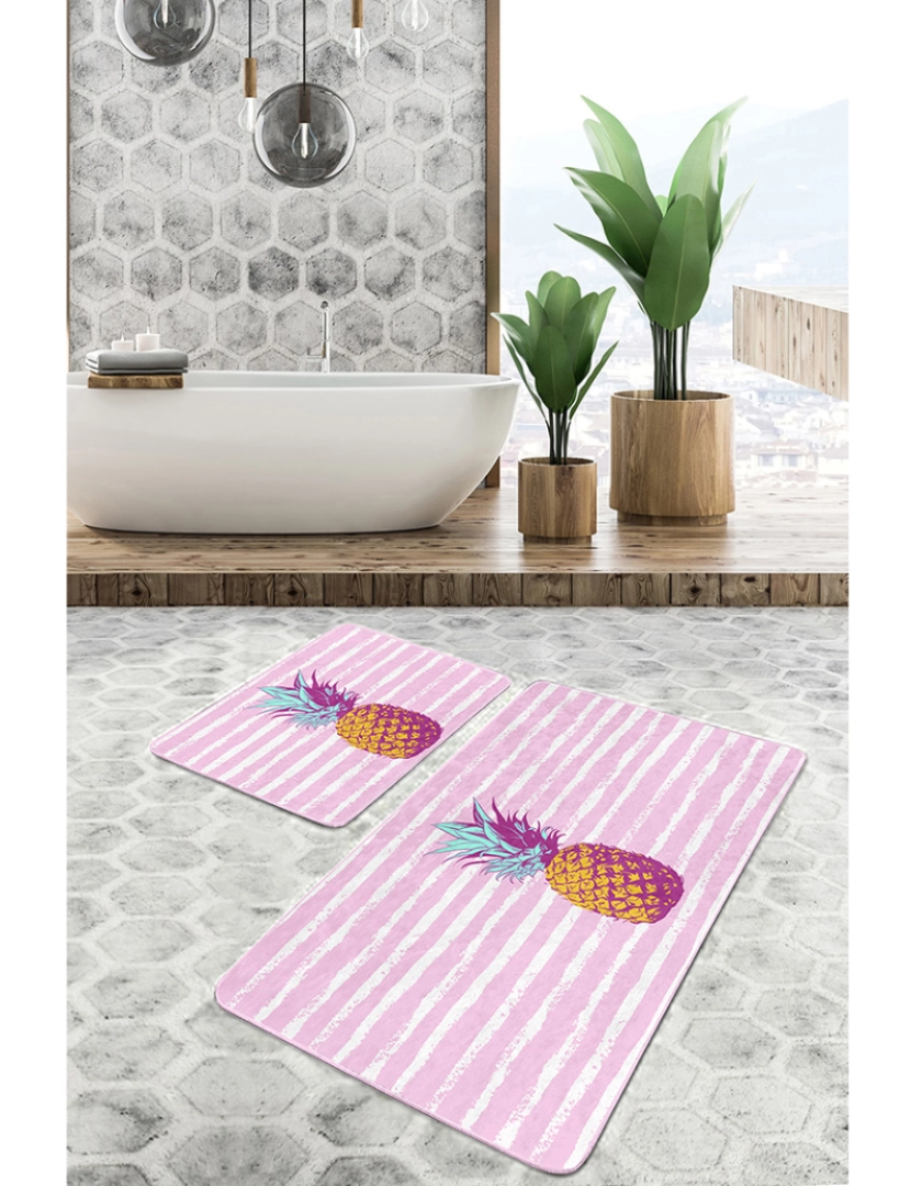 Mila Home - Conjunto de tapete de banho de dois BPS100