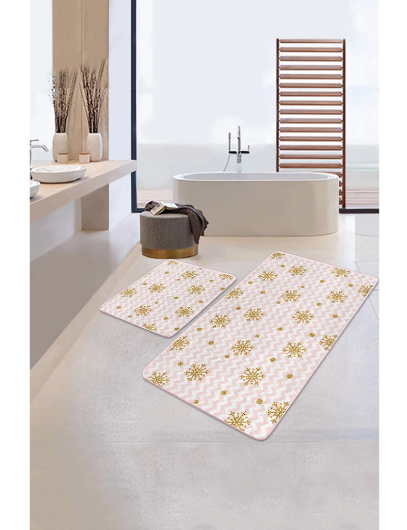 Mila Home - Conjunto de dois tapetes de banho BPS145