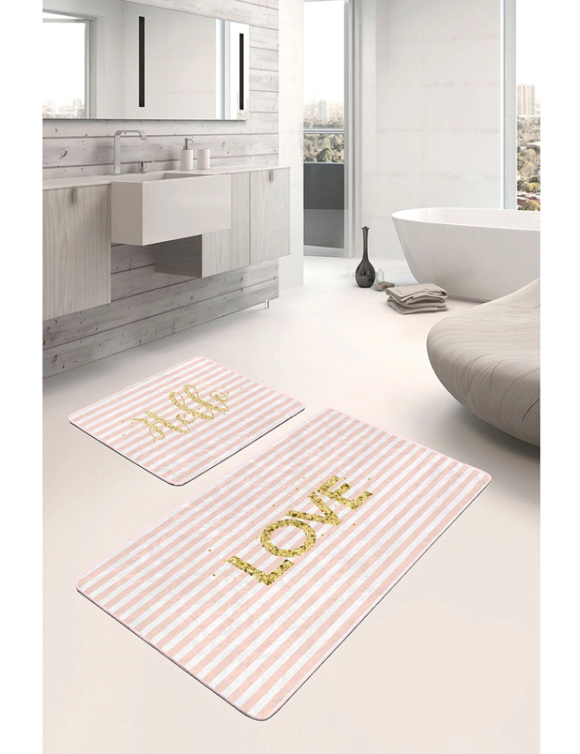 Mila Home - Conjunto de dois tapetes de banho BPS212