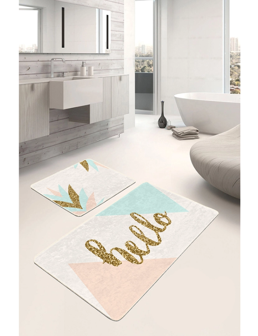 Mila Home - Conjunto de dois tapetes de banho BPS162