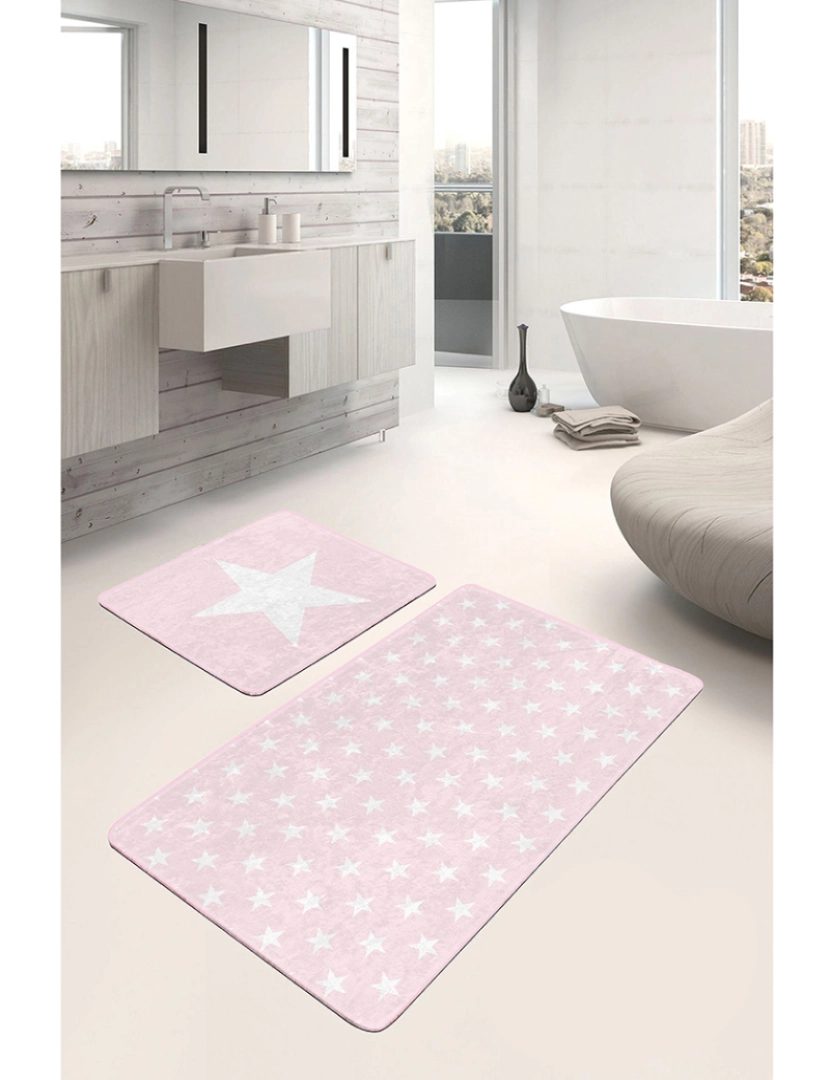 Mila Home - Conjunto de tapete de banho de dois BPS28