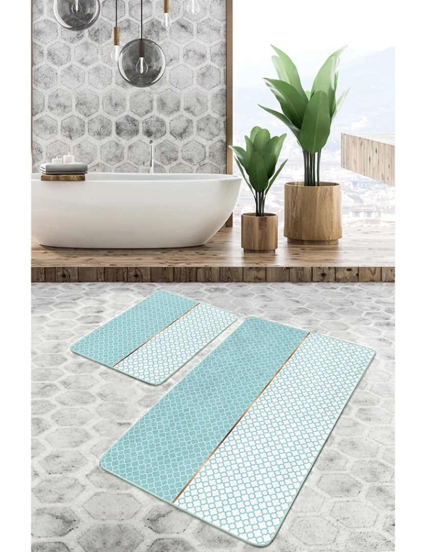 Mila Home - Conjunto de dois tapetes de banho BPS74