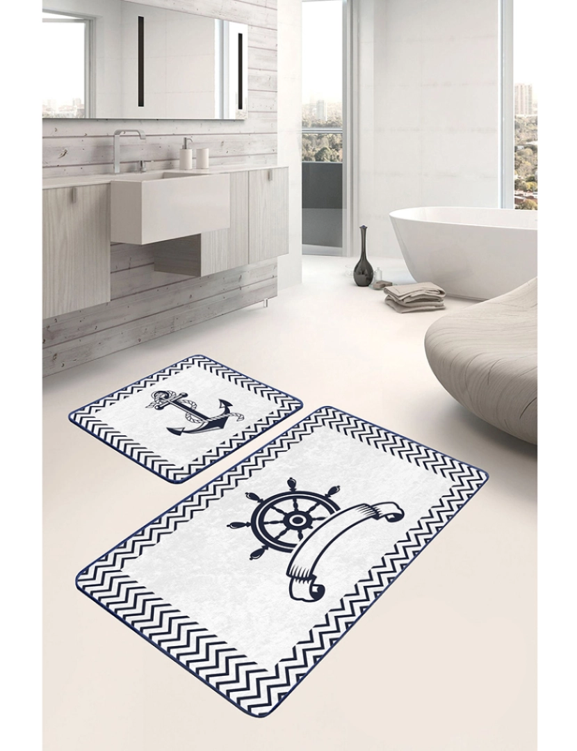 Mila Home - Conjunto de dois tapetes de banho BPS215