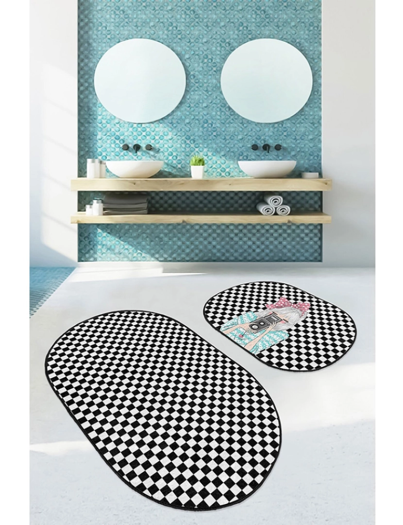 Mila Home - Conjunto de dois tapetes de banho BPS529