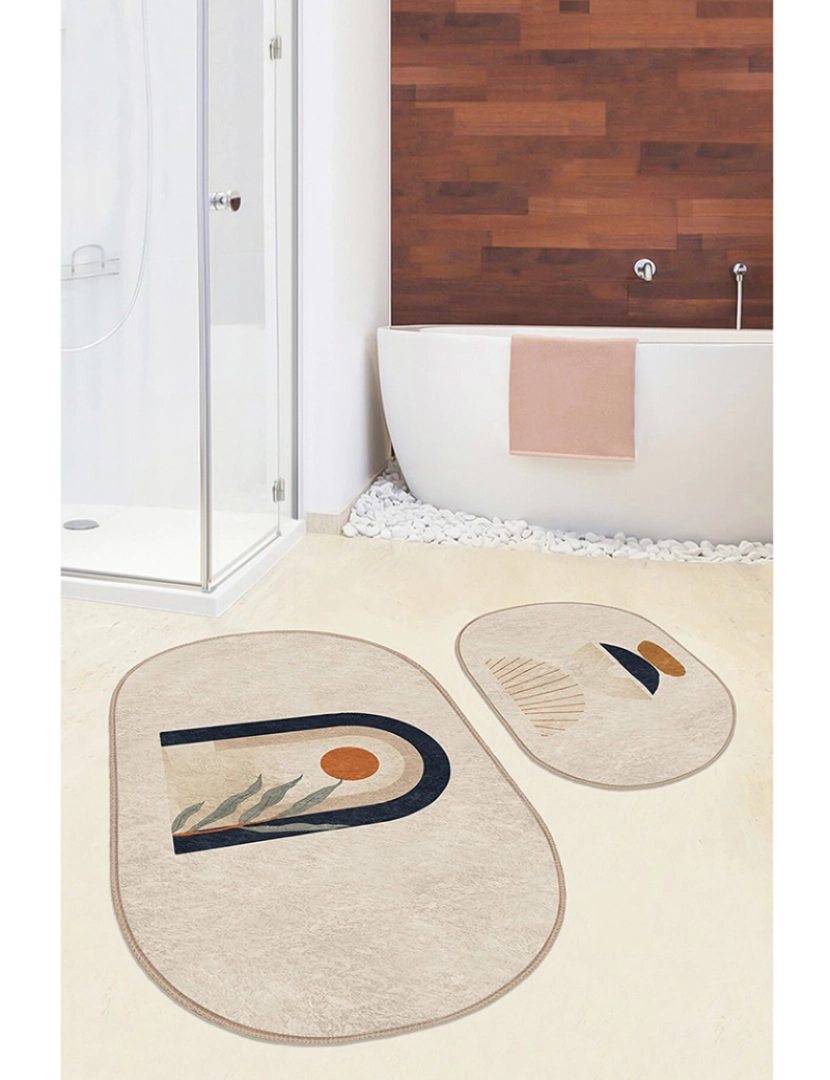 Mila Home - Conjunto de dois tapetes de banho BPS578