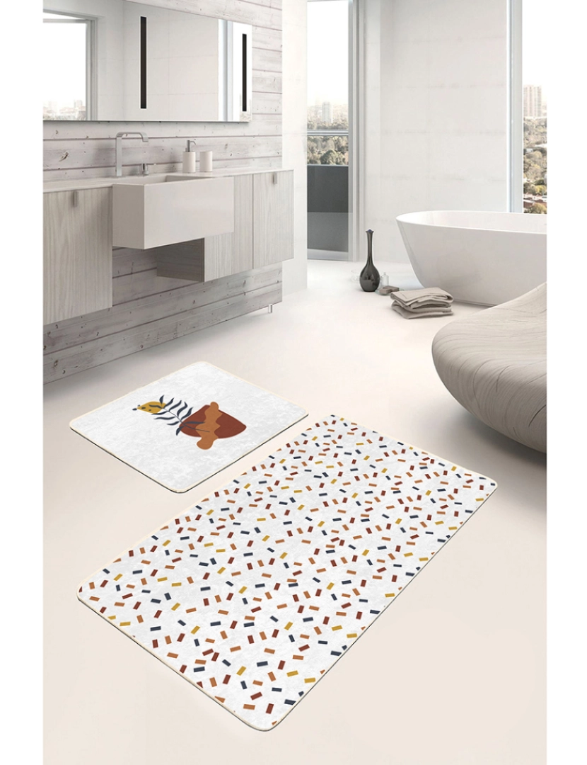 Mila Home - Conjunto de dois tapetes de banho BPS483