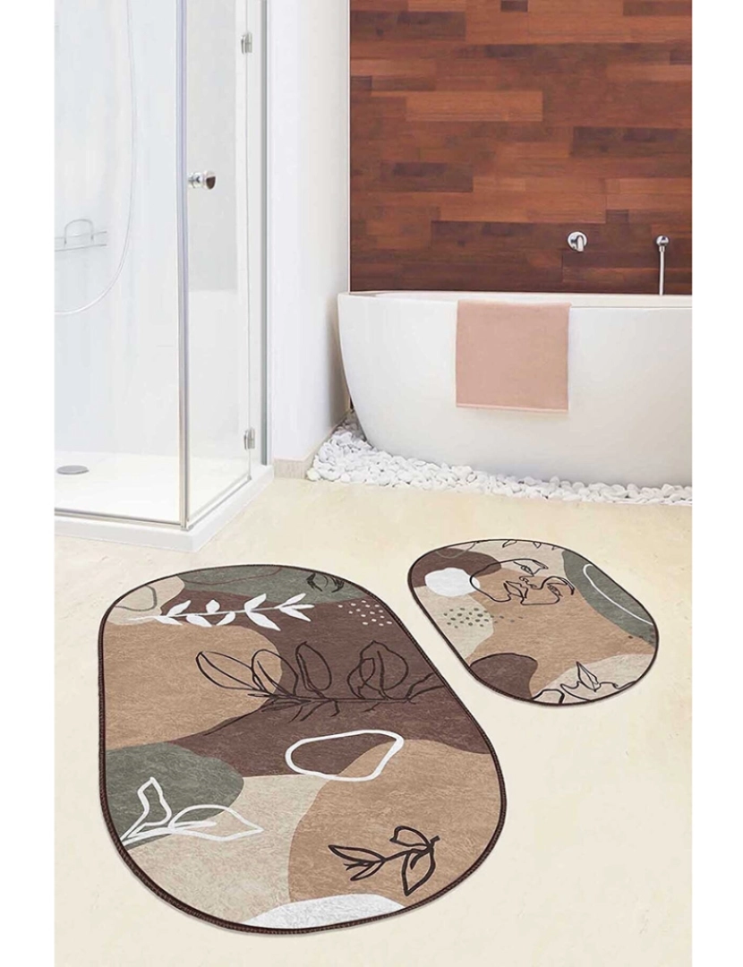 Mila Home - Conjunto de dois tapetes de banho BPS539