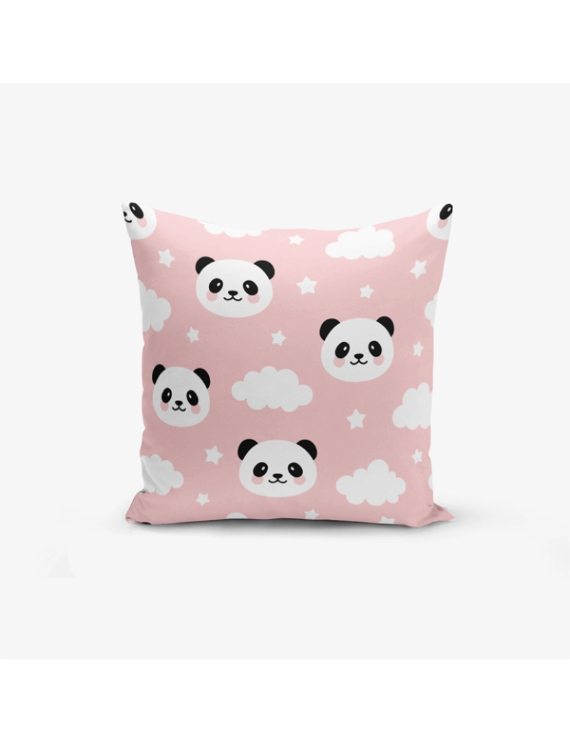 Mila Home - Fronha Panda Fundo Rosa