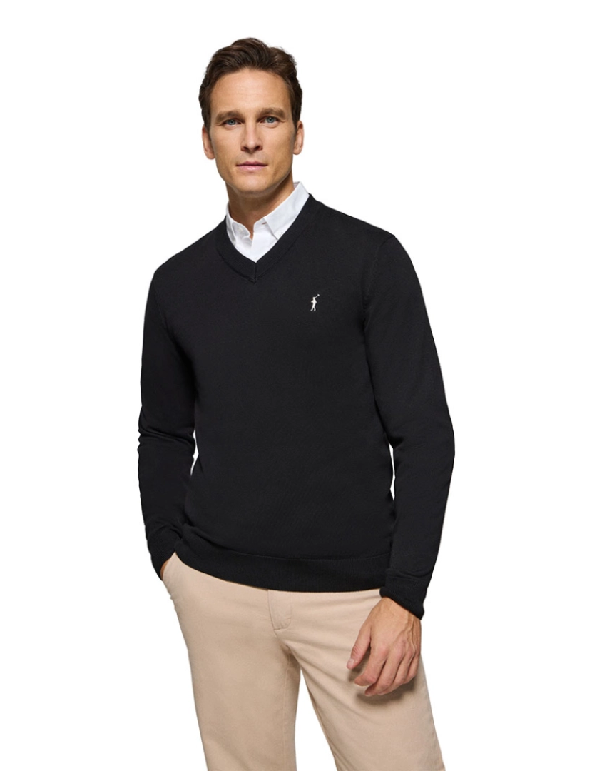 Polo Club - Jersey de Homem Preto