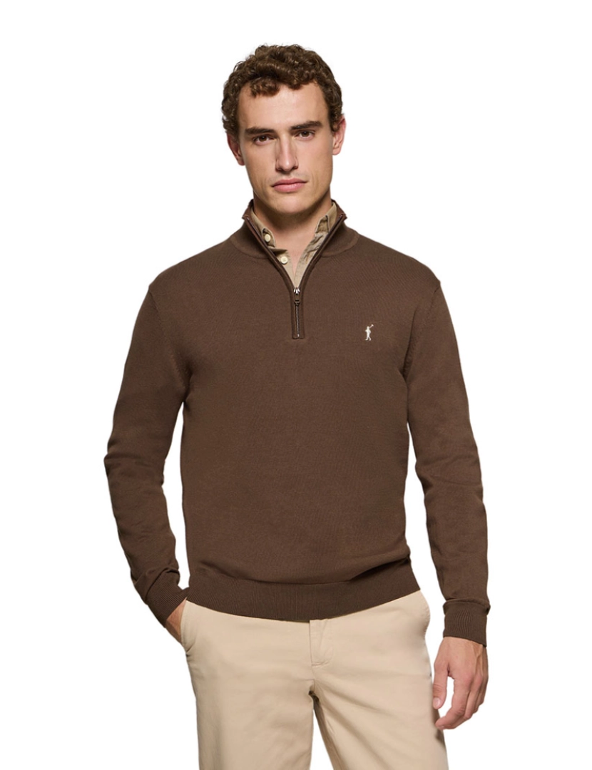 Polo Club - Jersey de Homem Castanho