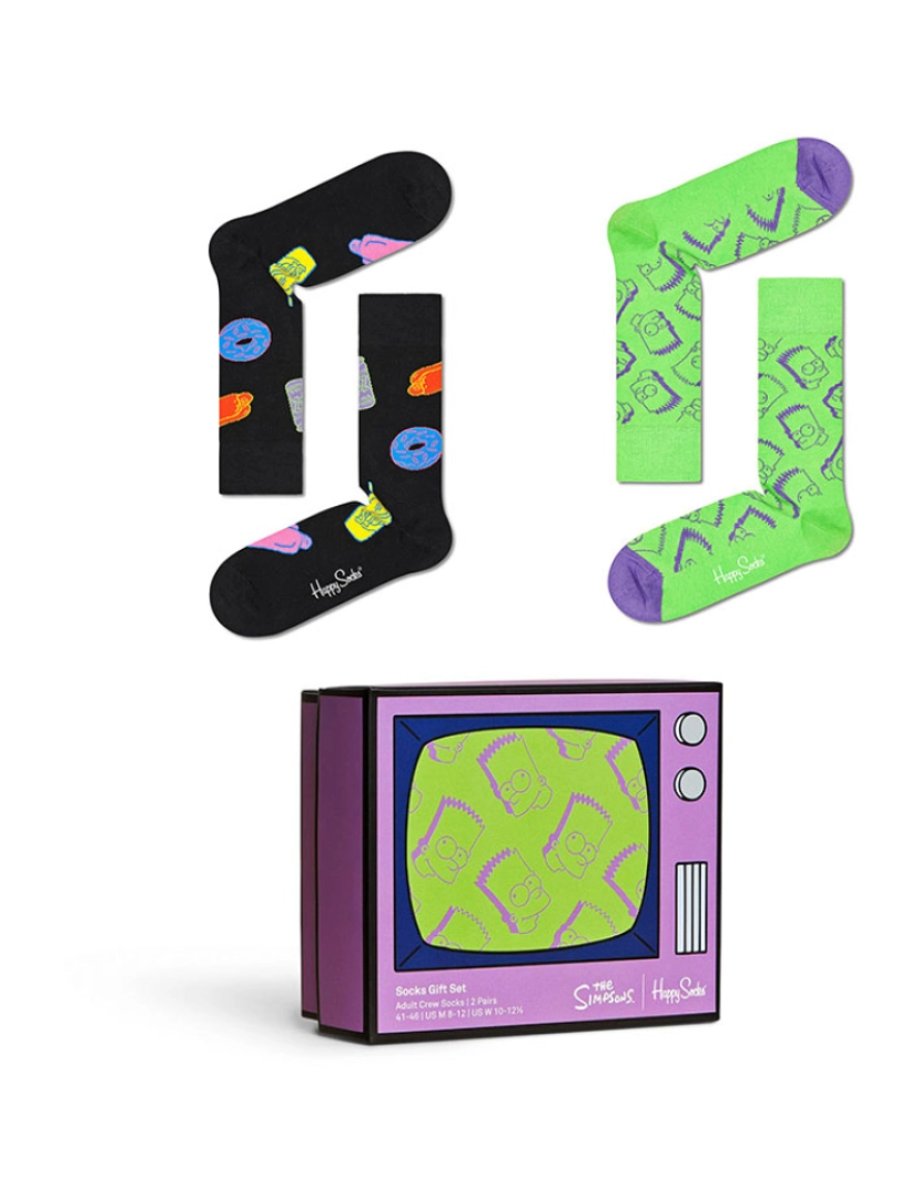 Happy Socks - Conjunto de presente especial Bart de 2 Packs