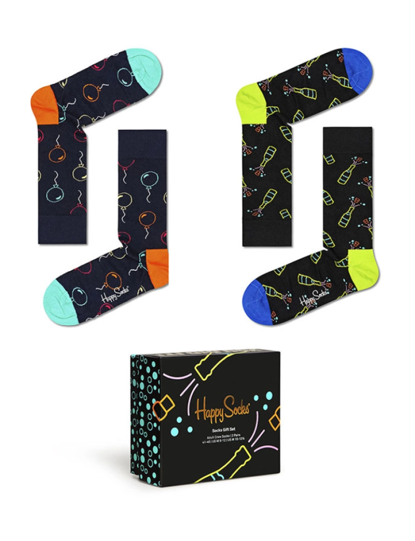 Happy Socks - Conjunto de 2 meias para presente You Did It