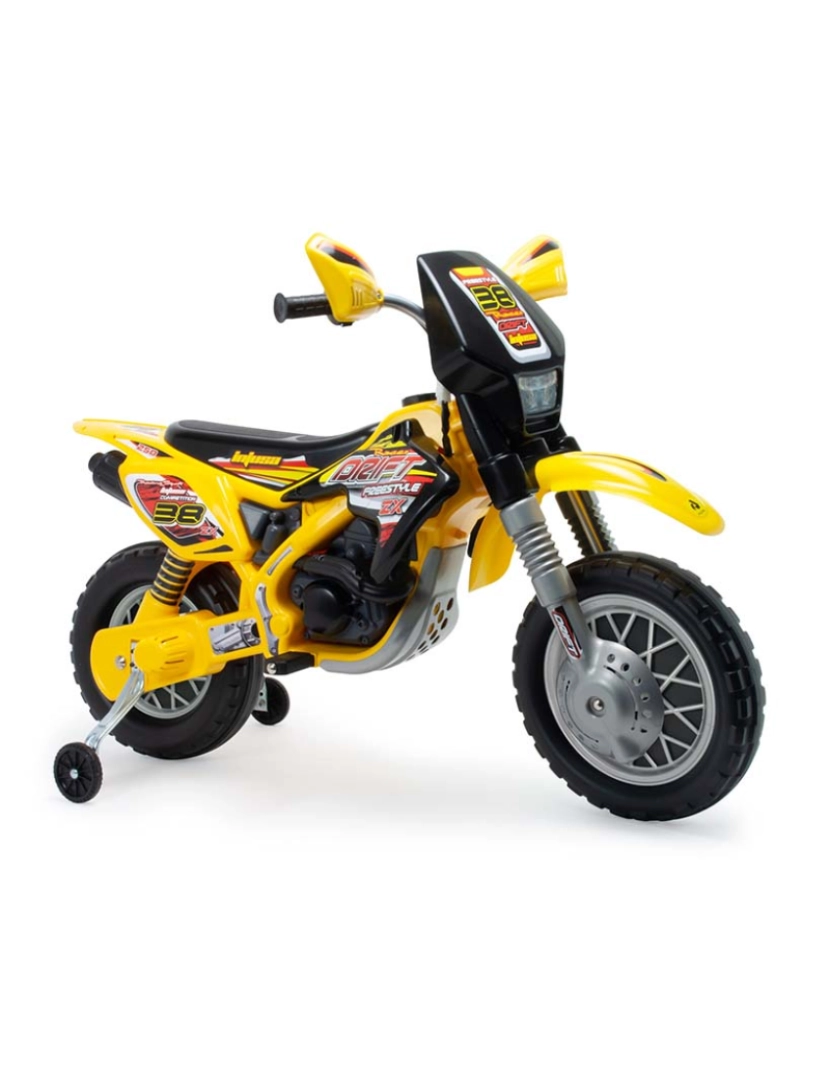 Injusa - MOTOCICLETA CROSS THUNDER MAX 12V AMARELO