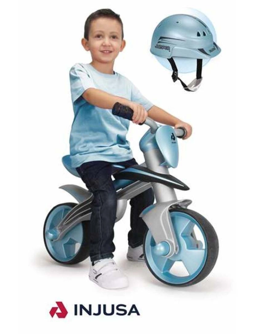 Injusa - BALANCE BIKE JUMPER AZUL COM CASCO