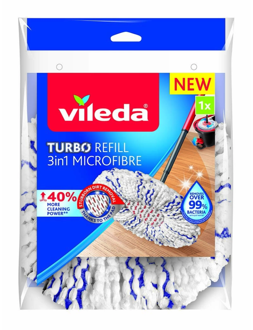 Vileda -  RECARGA MICROFIBRAS BALDE COM PEDAL 3 EM 1