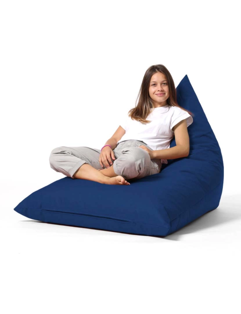 ASR - Pufe Pirâmide Grande Cama Azul Escuro