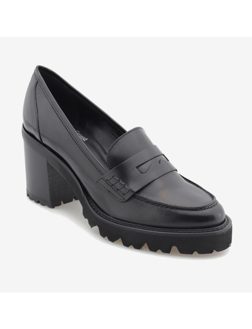 Scarpin - Mocassim em pele Preto