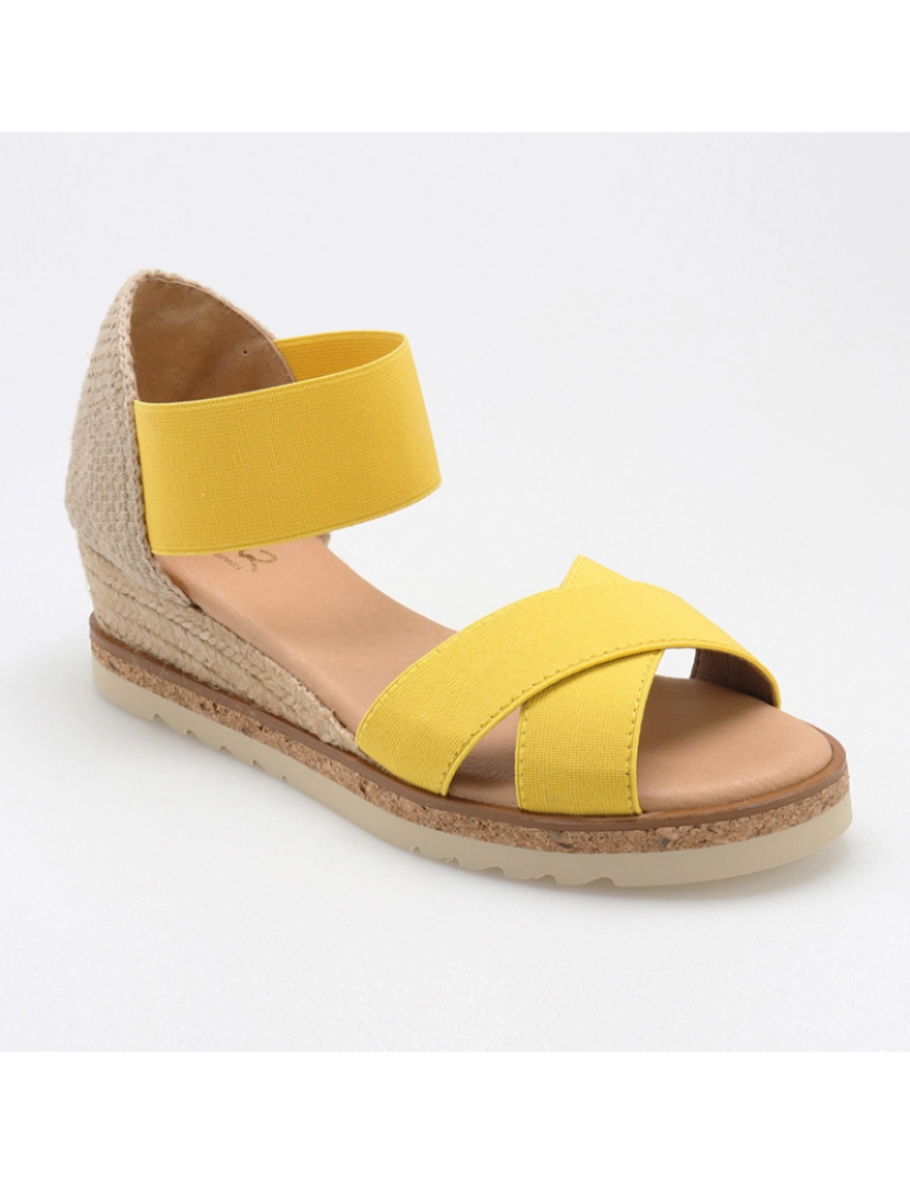 Scarpin - Alpercata tiras de elástico Amarelo