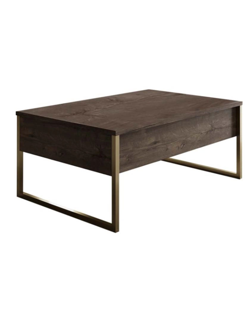 ASR - Mesa Centro Luxe Walnut Dourado