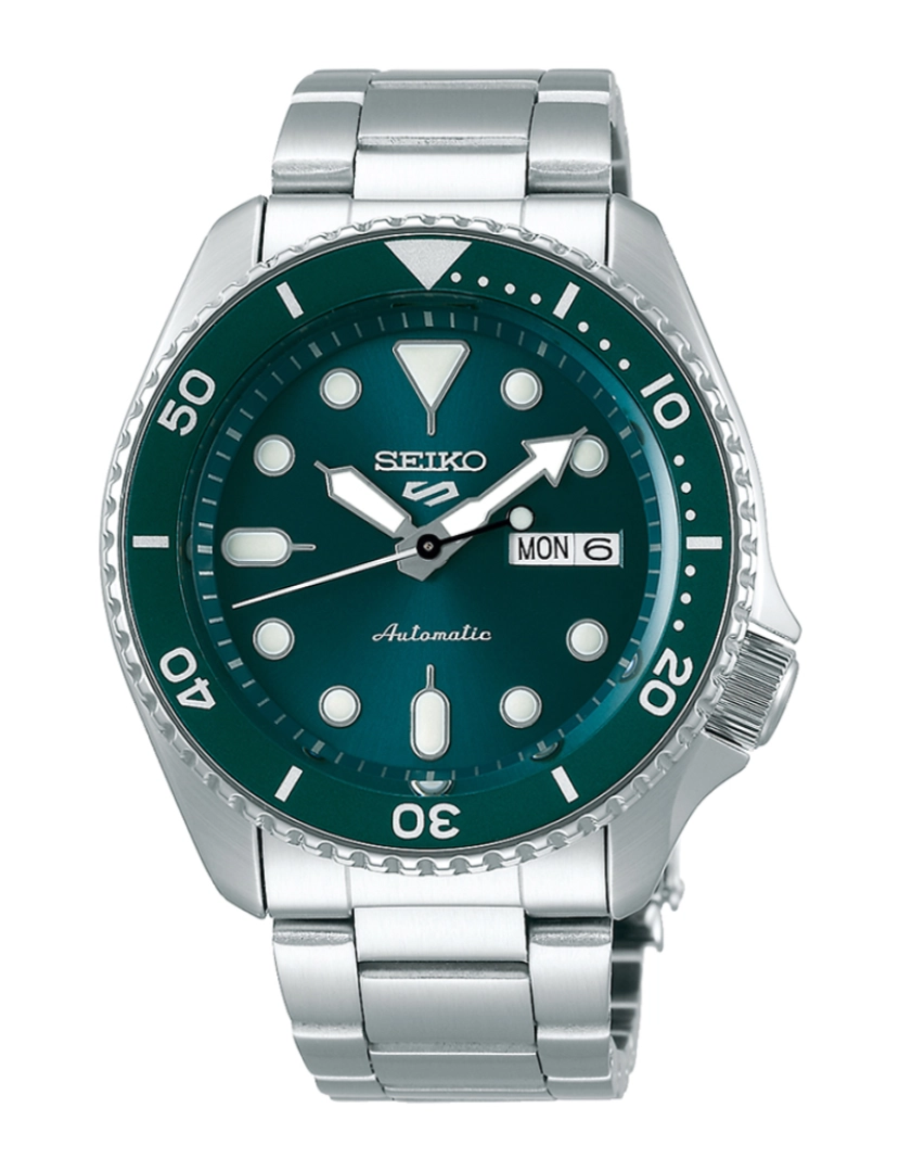 Seiko - Relógio de Homem Prateado e Verde