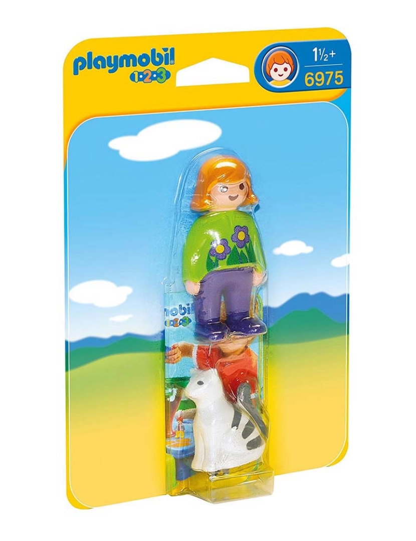 Playmobil - 1.2.3 MULHER COM GATO 6975