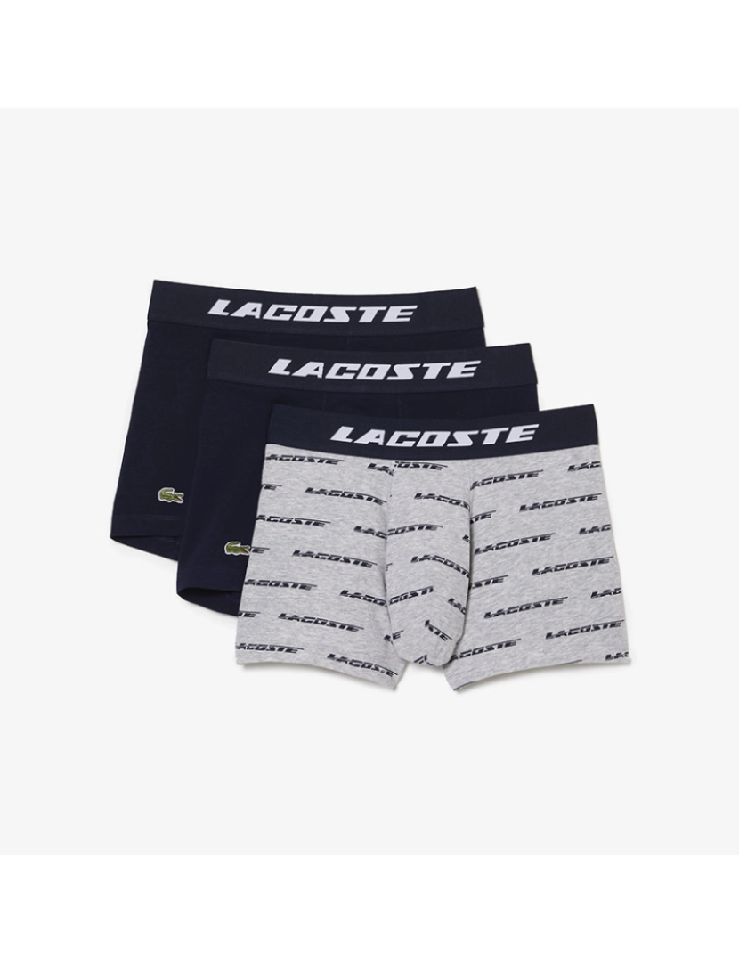 Lacoste - Pack 3 Boxers De Homem Argent Chine Azul Marinho Marin